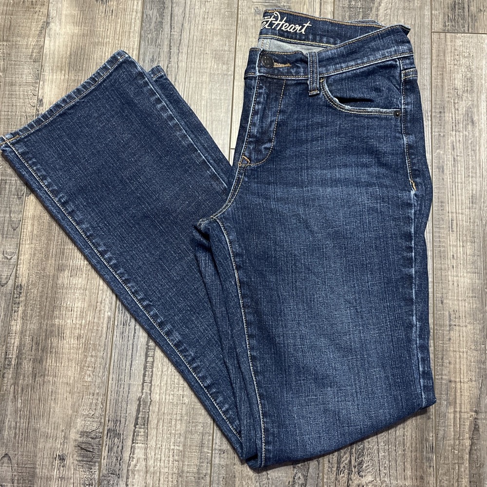 Old Navy Womens‎ The Sweetheart Jeans Size 4 Reg Classic Rise Bootcut Distressed